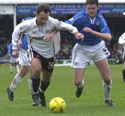 Ahmet Brkovic trying to beat the oncoming challenege