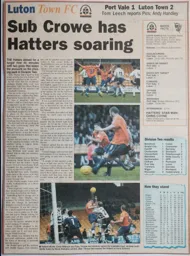 Match Report: Port Vale vs Luton Town FC (8th Feb 2003)