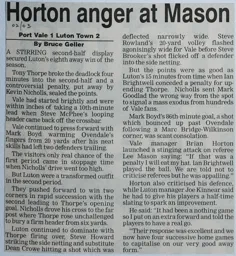 Match Report: Port Vale vs Luton Town FC (8th Feb 2003)