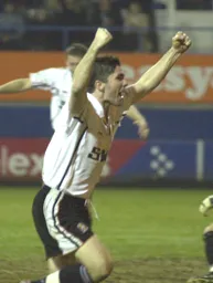 Tony Thorpe celebrates