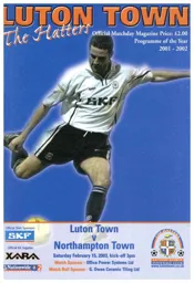 Programme: Luton Town FC vs Northampton Town (15th Feb 2003)