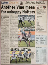 Match Report: Luton Town FC vs Brentford (22nd Feb 2003)