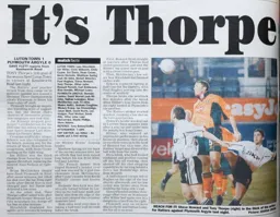 Match Report: Luton Town FC vs Plymouth Argyle (25th Feb 2003)