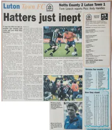 Match Report: Notts County vs Luton Town FC (1st Mar 2003)