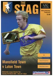 Programme: Mansfield Town vs Luton Town FC (4th Mar 2003)