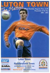 Programme: Luton Town FC vs Huddersfield Town (8th Mar 2003)