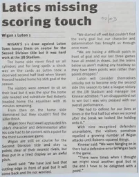 Match Report: Wigan Athletic vs Luton Town FC (15th Mar 2003)