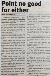 Match Report: Luton Town FC vs Tranmere Rovers (5th Apr 2003)