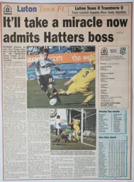 Match Report: Luton Town FC vs Tranmere Rovers (5th Apr 2003)