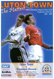 Programme: Luton Town FC vs Tranmere Rovers (5th Apr 2003)