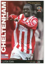 Programme: Cheltenham Town vs Luton Town FC (8th Apr 2003)