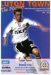 Programme: Luton Town FC vs Bristol City (19th Apr 2003)