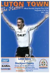 Programme: Luton Town FC vs Stockport County (26th Apr 2003)