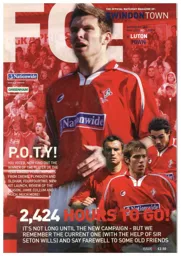 Programme: Swindon Town vs Luton Town FC (3rd May 2003)