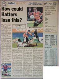 Match Report: Luton Town FC vs Grimsby Town (23rd Aug 2003)