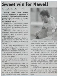 Match Report: Luton Town FC vs Hartlepool United (30th Aug 2003)