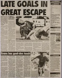 Match Report: Plymouth Argyle vs Luton Town FC (13th Sep 2003)