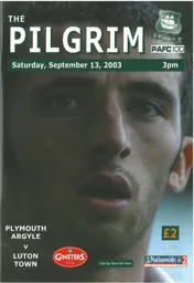 Programme: Plymouth Argyle vs Luton Town FC (13th Sep 2003)