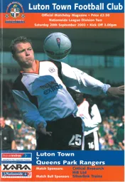 Programme: Luton Town FC vs Queens Park Rangers (20th Sep 2003)