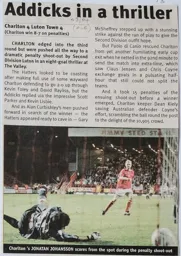 Match Report: Charlton Athletic vs Luton Town FC (23rd Sep 2003)