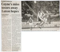 Match Report: Charlton Athletic vs Luton Town FC (23rd Sep 2003)