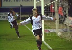 Gary McSheffrey has just put away Town`s third goal