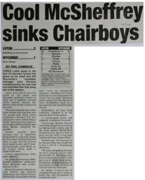 Match Report: Luton Town FC vs Wycombe Wanderers (11th Oct 2003)