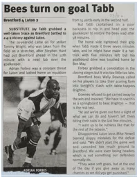 Match Report: Brentford vs Luton Town FC (18th Oct 2003)