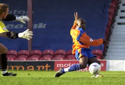 Adrian Forbes scores his and Town`s second goal