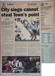 Match Report: Bristol City vs Luton Town FC (1st Nov 2003)
