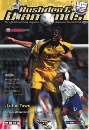 Programme: Rushden & Diamonds vs Luton Town FC (4th Nov 2003)