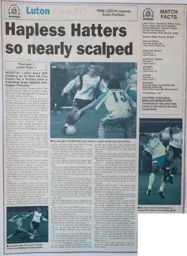 Match Report: Thurrock vs Luton Town FC (7th Nov 2003)