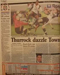 Match Report: Thurrock vs Luton Town FC (7th Nov 2003)