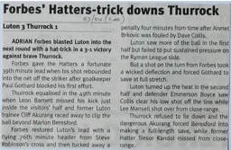 Match Report: Luton Town FC vs Thurrock (18th Nov 2003)