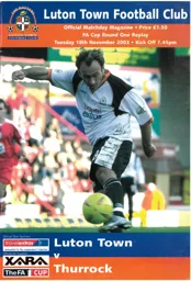Programme: Luton Town FC vs Thurrock (18th Nov 2003)