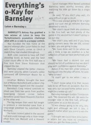 Match Report: Luton Town FC vs Barnsley (20th Dec 2003)