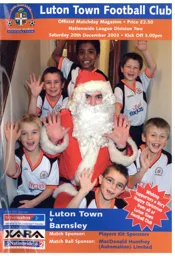 Programme: Luton Town FC vs Barnsley (20th Dec 2003)
