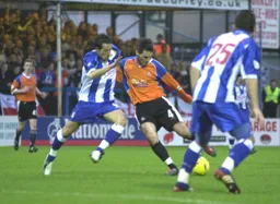 Matt Spring about to unleash a shot at goal