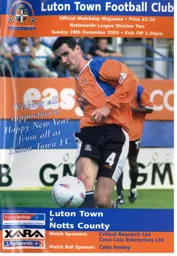 Programme: Luton Town FC vs Notts County (28th Dec 2004)