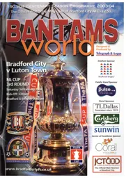 Programme: Bradford City vs Luton Town FC (3rd Jan 2004)
