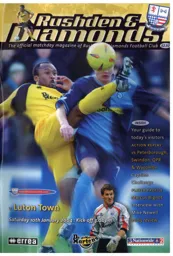 Programme: Rushden & Diamonds vs Luton Town FC (10th Jan 2004)