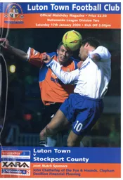 Programme: Luton Town FC vs Stockport County (17th Jan 2004)