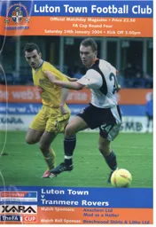 Programme: Luton Town FC vs Tranmere Rovers (24th Jan 2004)