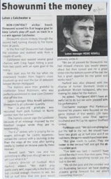 Match Report: Luton Town FC vs Colchester United (7th Feb 2004)