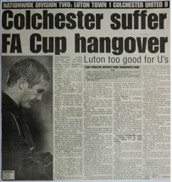 Match Report: Luton Town FC vs Colchester United (7th Feb 2004)