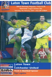 Programme: Luton Town FC vs Colchester United (7th Feb 2004)