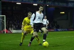 Matt Spring brings the ball under control