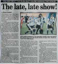 Match Report: Luton Town FC vs Bristol City (17th Apr 2004)