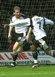 Steve Howard has just scored the first goal