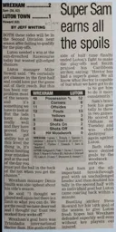 Match Report: Wrexham vs Luton Town FC (24th Apr 2004)